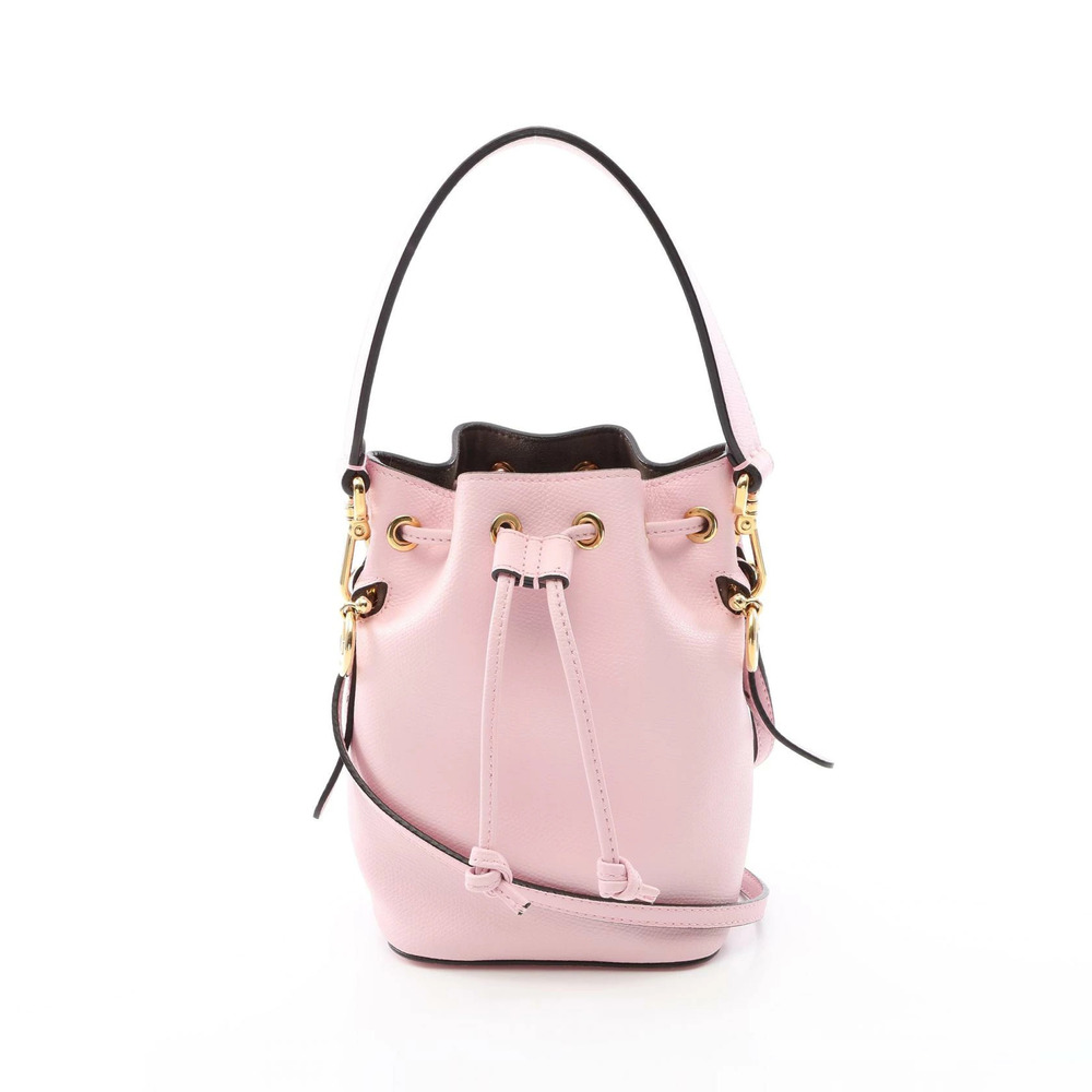 Fendi Montresor Handbag Leather Pink